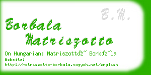 borbala matriszotto business card